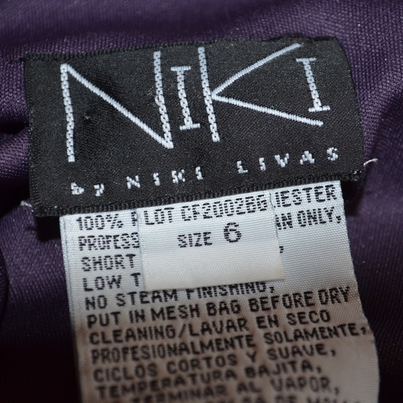 Niki Livas Purple One Shoulder Evening/Prom Dress - Picture 7 of 8